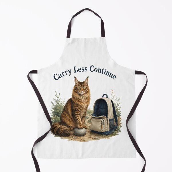 Item preview, Maine Coon Cat Setting a Stone Outside a Backpack designed and sold by PurrBloom Studio.