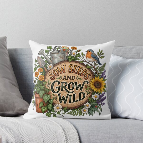 Item preview, Sow Seeds And Grow Wild Botanical Florals designed and sold by Adom-Fashon.
