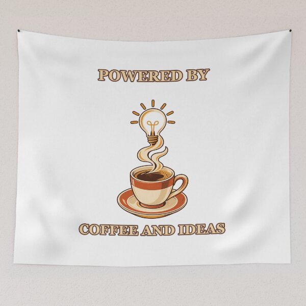 Item preview, Powered by Coffee and Ideas – Creative Inspiration designed and sold by JN Creative Lab.