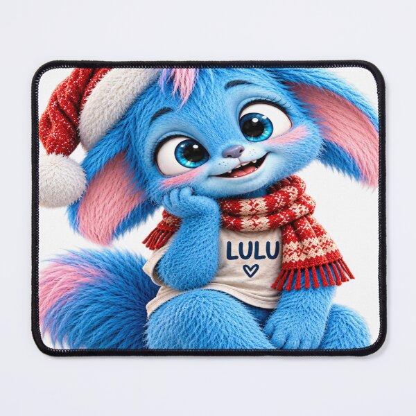 Item preview, Cute Blue Christmas Monster Lulu designed and sold by YarQpl.