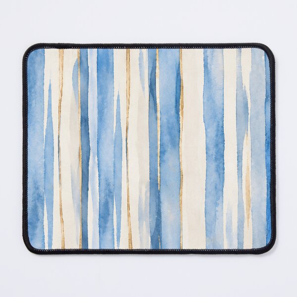 Item preview, Blue and Beige Watercolor Stripes Pattern designed and sold by KekKrab.