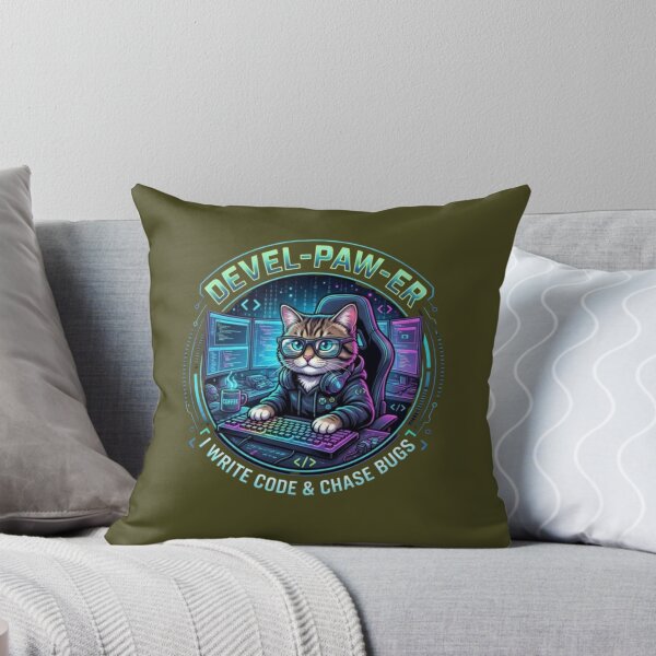 Item preview, Senior Cat Developer De-Cat-Bugging In Progress Funny Programmer designed and sold by PrintforDesign.