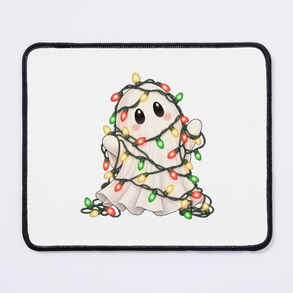 Item preview, Cute Christmas Ghost Tangled in Festive Lights designed and sold by Seasons & Reasons.