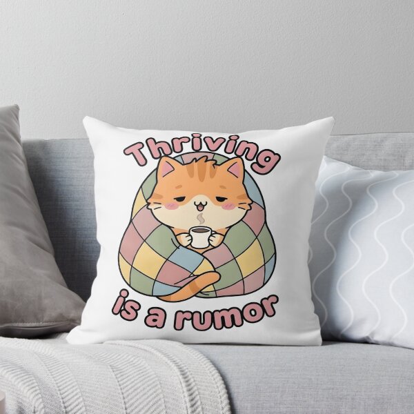 Item preview, Thriving Is a Rumor - Cozy Cat Blanket designed and sold by LuloCreative.
