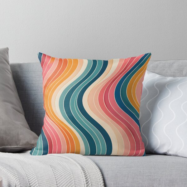 Item preview, Colorful Retro Wavy Stripes Pattern designed and sold by KekKrab.
