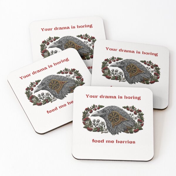 Item preview, Your Drama Is Boring Raven Vegvisir designed and sold by KempNordStudio.