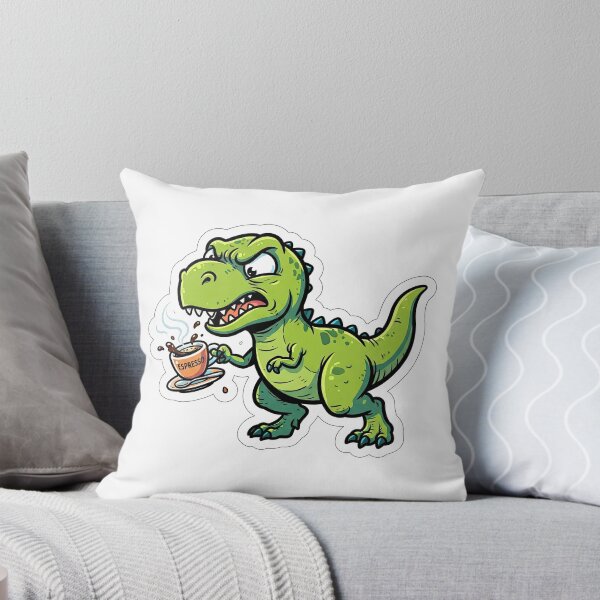 Item preview, Grumpy T-Rex Spilling Espresso Morning Mood designed and sold by Rahat3344.