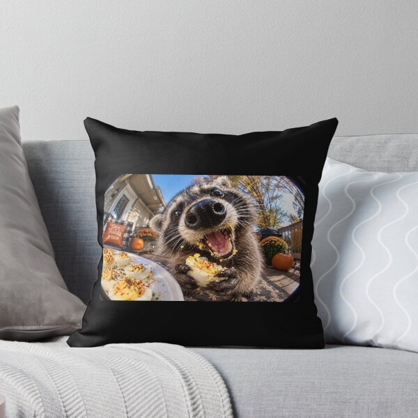 Item preview, Raccoon Eating Deviled Eggs designed and sold by tellia-kallisto.