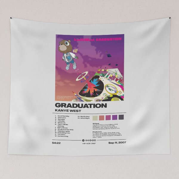 Artikelvorschau, Graduation by Kanye West Album Poster entworfen und verkauft von FourthWall Prints.