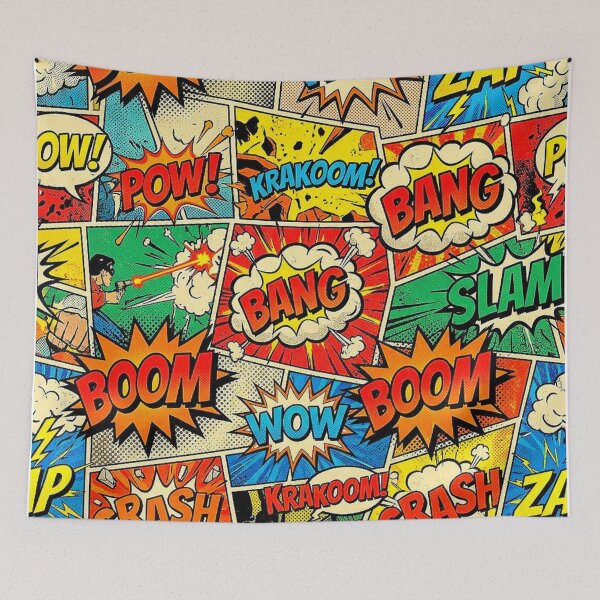 Item preview, Retro Comic Book Pop Art Onomatopoeia Pattern designed and sold by Giulivo Store Graphic.