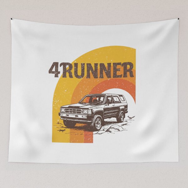 Item preview, Vintage Stripes 1st Gen 4Runner t shirt, 4x4 Off Road Red 4runner shirt for Dad [White Shirt Only] designed and sold by Off-Road-Zone.