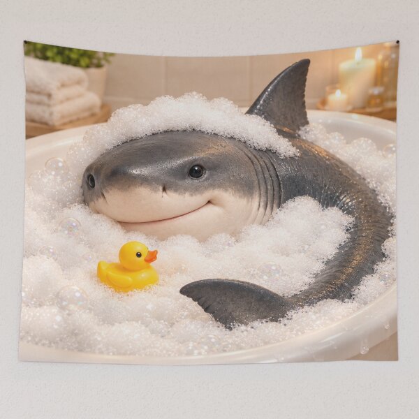 Item preview, Playful Megalodon Bubble Bath designed and sold by Sillytoe.