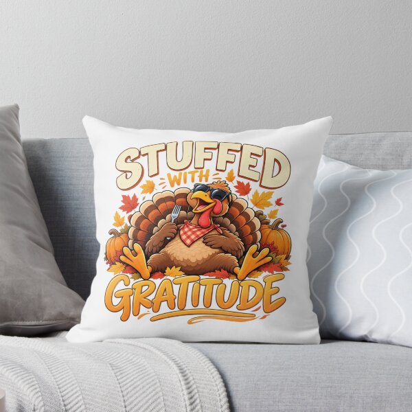 Item preview, Stuffed With Gratitude – Funny Thanksgiving Turkey designed and sold by VYRON STUDIO.