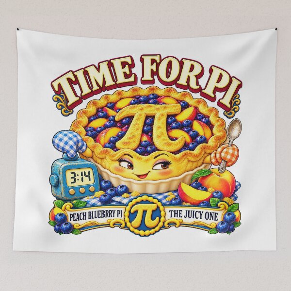 Item preview, TIME FOR PI COLLECTION -  PEACH BLUEBERRY PI — THE JUCY ONE designed and sold by WheelieGdArt.