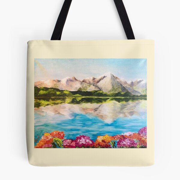 Item preview, GENEVA LAKE | Alps and Summer Flowers Art | Butter Yellow Edition by Svetlana Shavrina designed and sold by Baroness Swan.