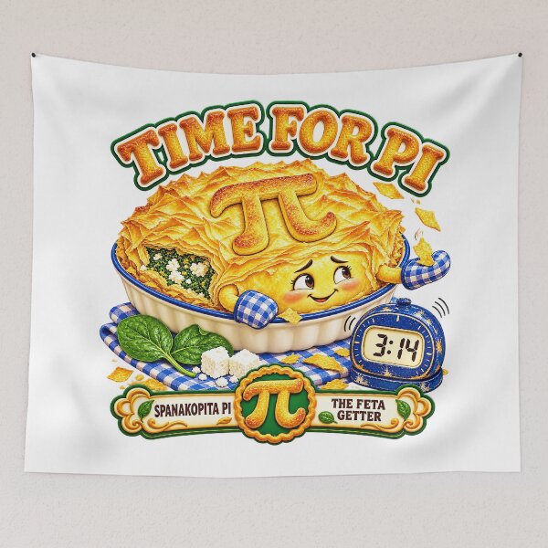 Item preview, TIME FOR PI COLLECTION -  SPANAKOPITA - SPINACH AND FETA — THE FETA GETTER designed and sold by WheelieGdArt.