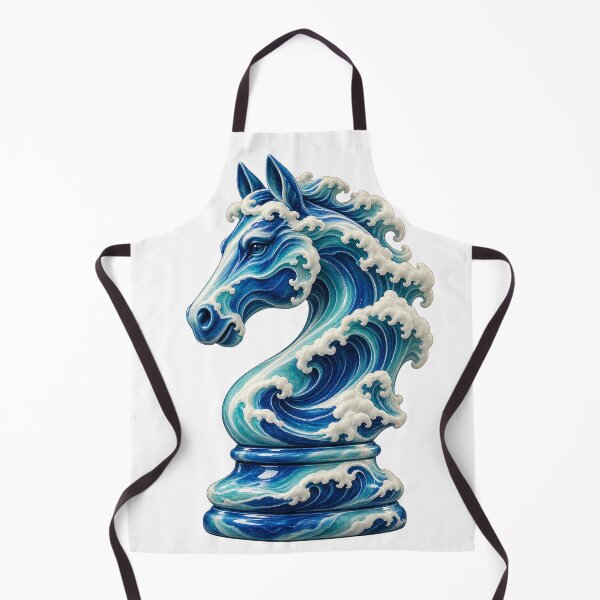 Item preview, Chess Knight Made of Ocean Waves designed and sold by Drip stamp.