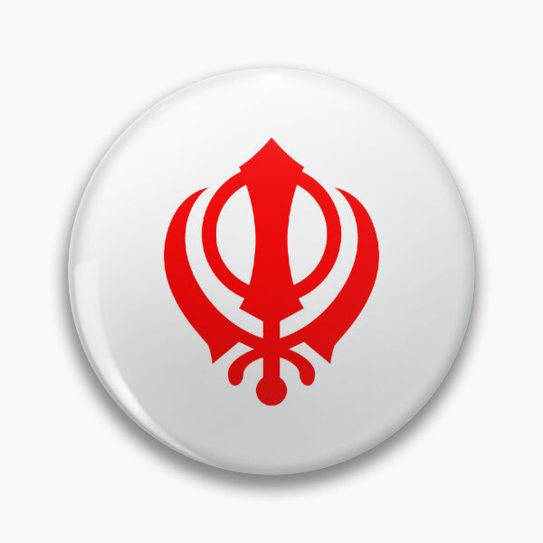 Artikelvorschau, Rotes Khanda-Sikh-Symbol-Emblem-Design entworfen und verkauft von pattern-archive.