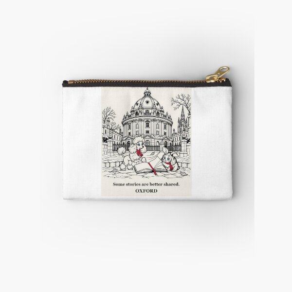 Item preview, Oxford Poodle and Rabbit Sharing a Winter Story designed and sold by Soft Paws Sketches.