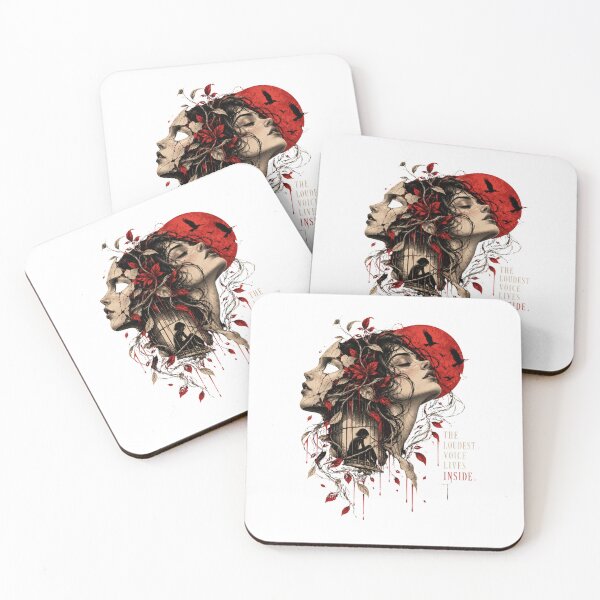 Item preview, The Loudest Voice Lives Inside – Psychological Horror Art designed and sold by NourTaiba.