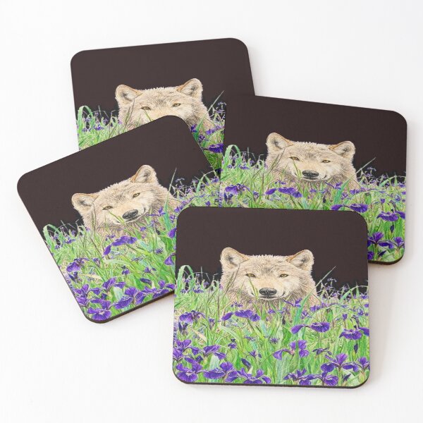 Item preview, Wolf  Cub in the bed of flowers designed and sold by V&Z Ninish.
