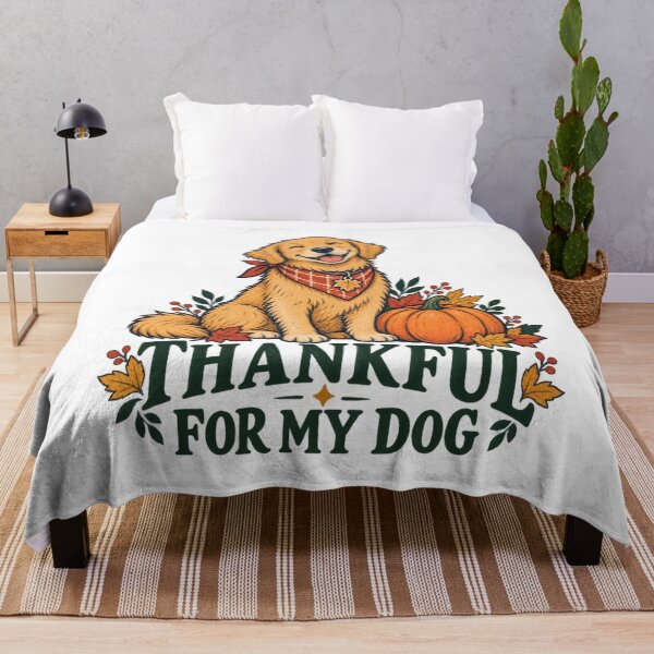 Item preview, Thankful For My Dog Fall Dog Lover Thanksgiving designed and sold by GeniusPrint.
