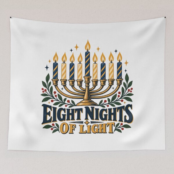 Item preview, Eight Nights of Light Hanukkah Family Candles designed and sold by GeniusPrint.