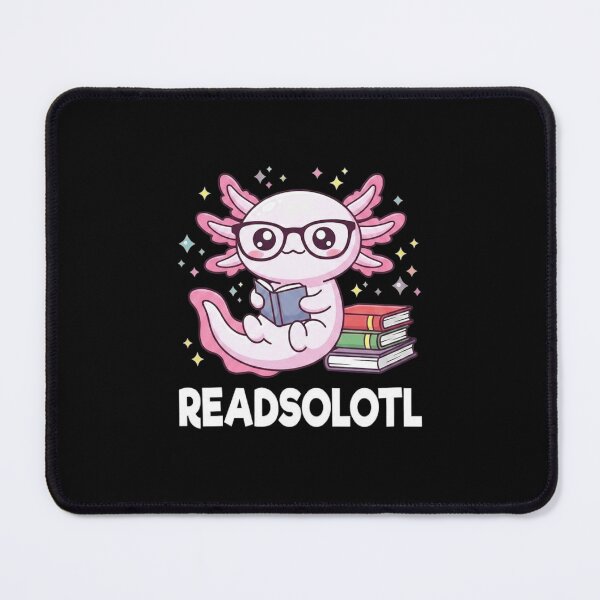 Item preview, Readsolotl Cute Bookish Axolotl Reader Pun designed and sold by MiALopezArt.