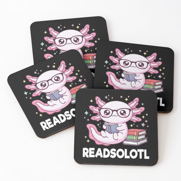 Item preview, Readsolotl Cute Bookish Axolotl Reader Pun designed and sold by MiALopezArt.