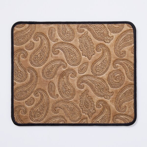 Aperçu de l'œuvre Light Brown Leather Paisley — Paisley Pattern Across the Canvas créée et vendue par Stevercortinas.