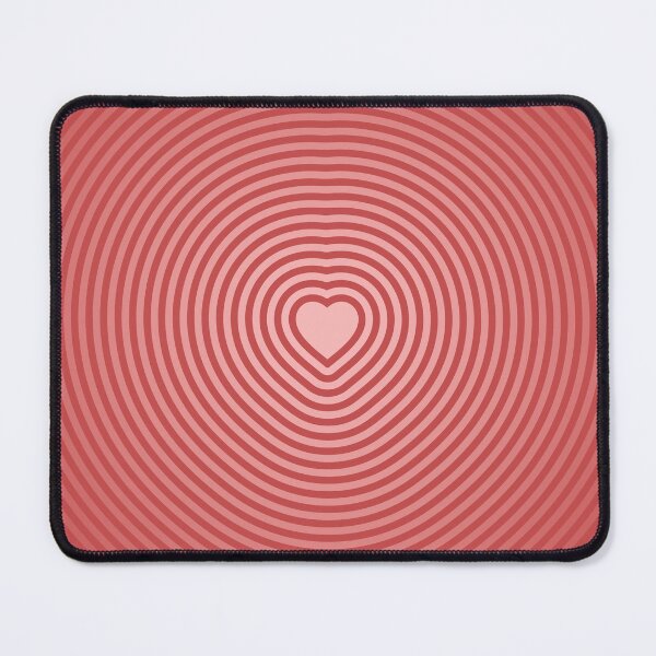 Item preview, Pastel Heart & Ripples (Light Red on Red) designed and sold by JMParadis.