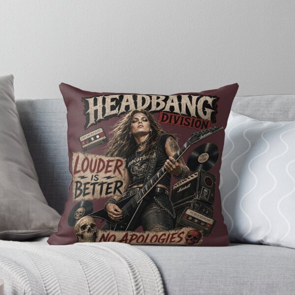 Aperçu de l'œuvre Division Headbang Humor Metalhead créée et vendue par THREADACTED.