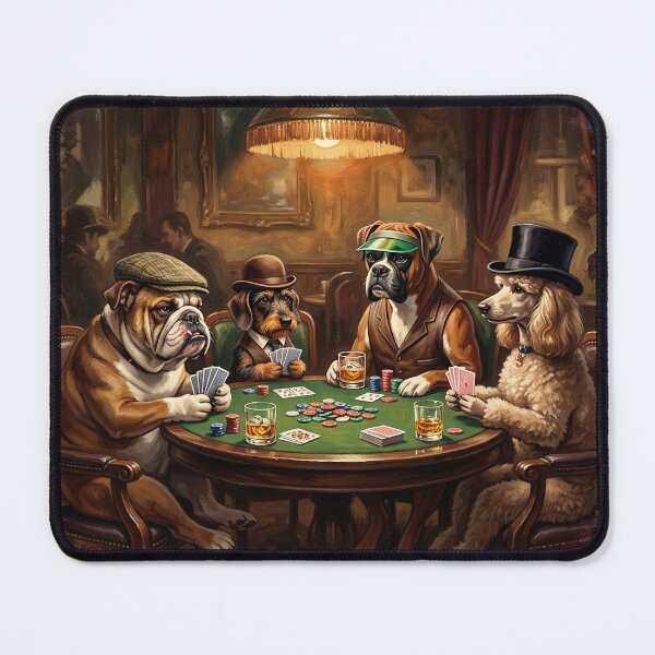 Item preview, Dogs Playing Poker Vintage Card Night Painting designed and sold by Glamalt.