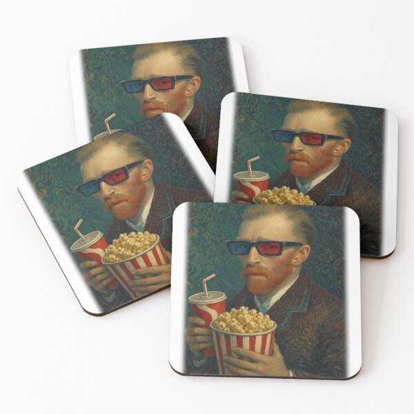Item preview, Van Gogh at the Movies 3D Glasses Popcorn Funny Art Parody designed and sold by Sunset Press Studio.
