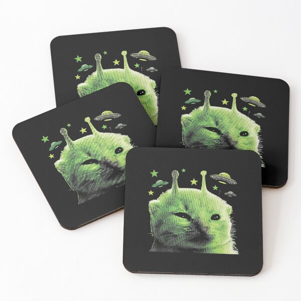 Item preview, Gnarp Alien Silly Cat UFO Space Cat Brainrot Meme designed and sold by khdmalakarak.