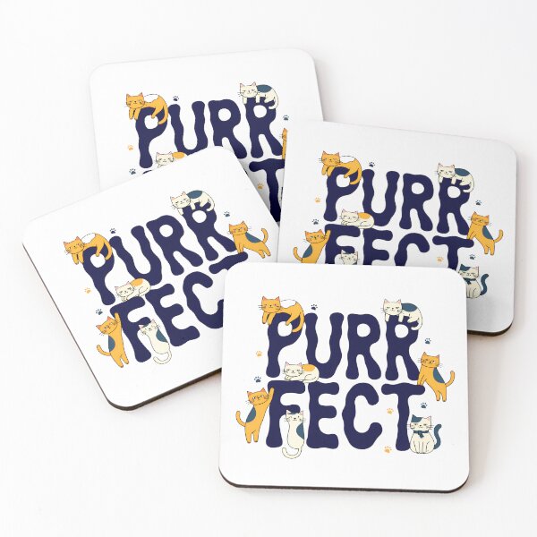 Item preview, Purrfect Cute Cats Funny Cat Pun Typography Art designed and sold by Raja Kumar Das.