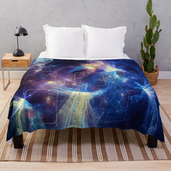 Item preview, Futuristic Blue Light Energy Art Print designed and sold by Mixture-Designs.