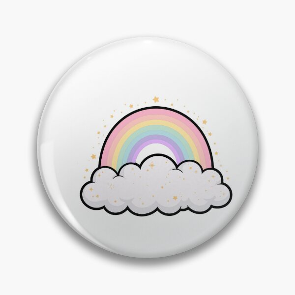 Artikelvorschau, Pretty Rainbow Cloud Sticker — Pastel Rainbow Icon entworfen und verkauft von Stevercortinas.