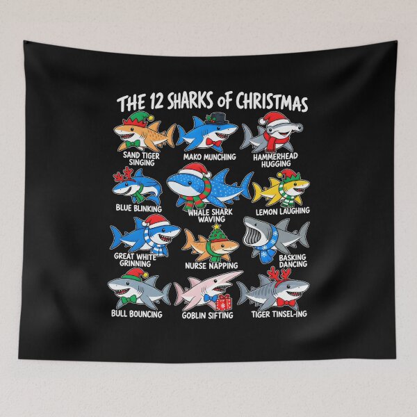Item preview, The 12 Sharks Of Christmas designed and sold by ALICIAxGONZALEZ.