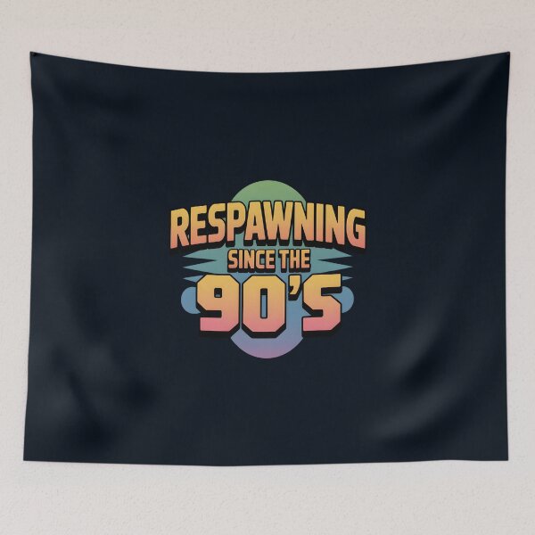 Item preview, Respawning Since the 90s – Vintage Gamer Quote designed and sold by Jollys-ArtShop.