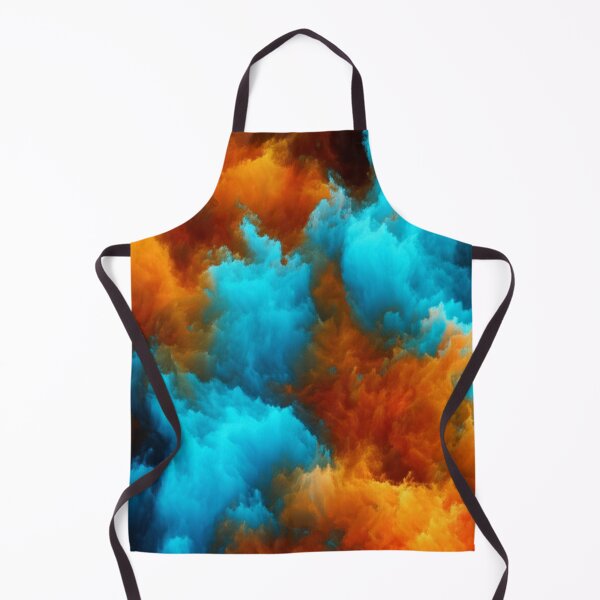 Item preview, Fiery Orange and Blue Clouds Print designed and sold by Mixture-Designs.