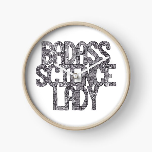 Badass Science Lady Clock