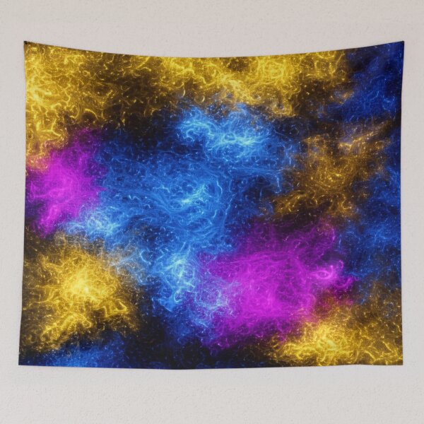Item preview, Cosmic Purple Nebula Galaxy Art Print designed and sold by Mixture-Designs.