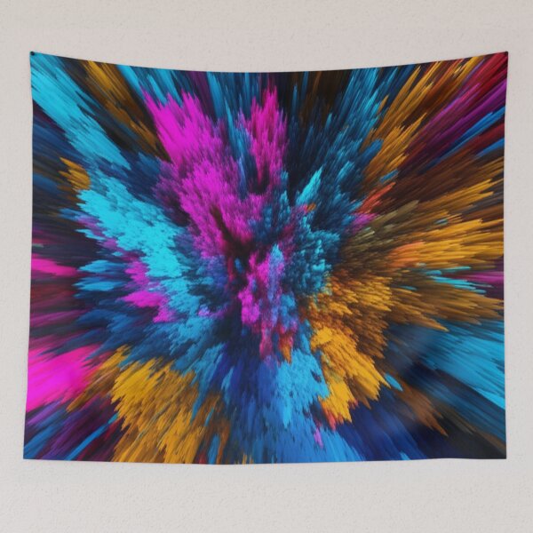 Item preview, Vibrant Explosion of Colors Abstract Print designed and sold by Mixture-Designs.