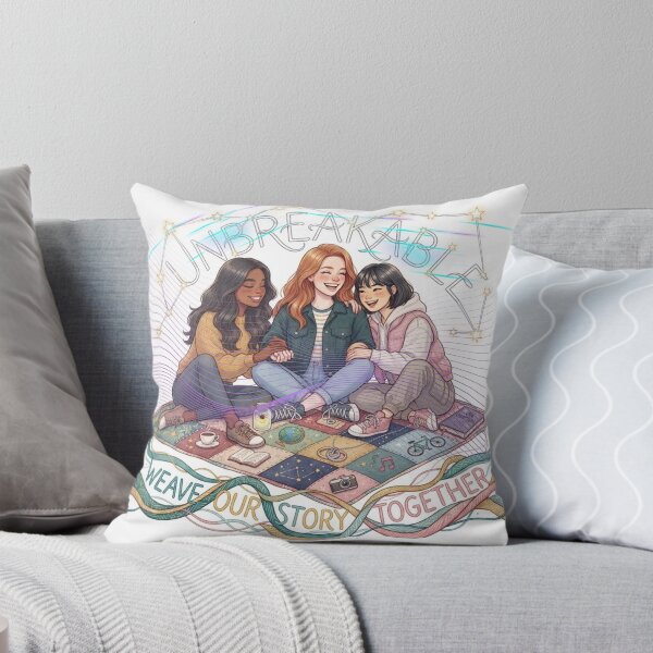 Item preview, Unbreakable Weave Our Story Together - Best Friends Artwork, Soul Sisters & Sisterhood Quote Sticker / Print designed and sold by Nashatyoussef.