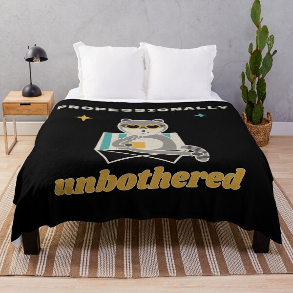 Item preview, Professionally Unbothered - Chill Raccoon - Black Background designed and sold by SailWolf--.