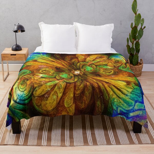 Item preview, Vibrant Psychedelic Flower Print designed and sold by Mixture-Designs.