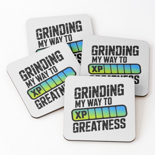 Item preview, Grinding My Way to Greatness – Motivational Gaming Quote designed and sold by Jollys-ArtShop.