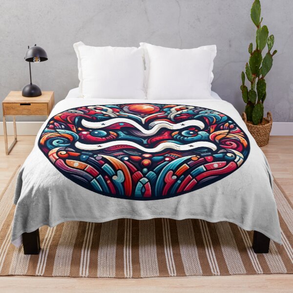 Item preview, Colorful Aquarius Symbol Psychedelic Zodiac Art designed and sold by Zodiac Celestial Art.