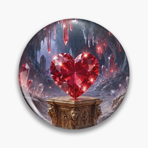 Item preview, Luxury Ruby Heart Crystal Cave - Red Diamond Love Treasure Art designed and sold by Om Matrix Studio.